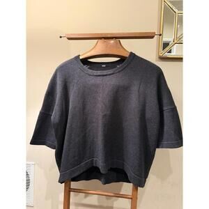 Lululemon Cropped Oversized Sweater Dark Charcoal Gray Women’s 10
